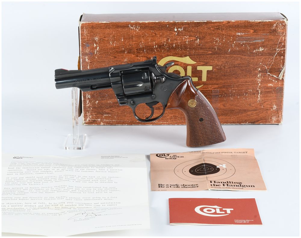 Lot 362: Colt Trooper MK III .357 Magnum Double-Action Revolver, Serial No. J18501L, with Original Box and Paperwork