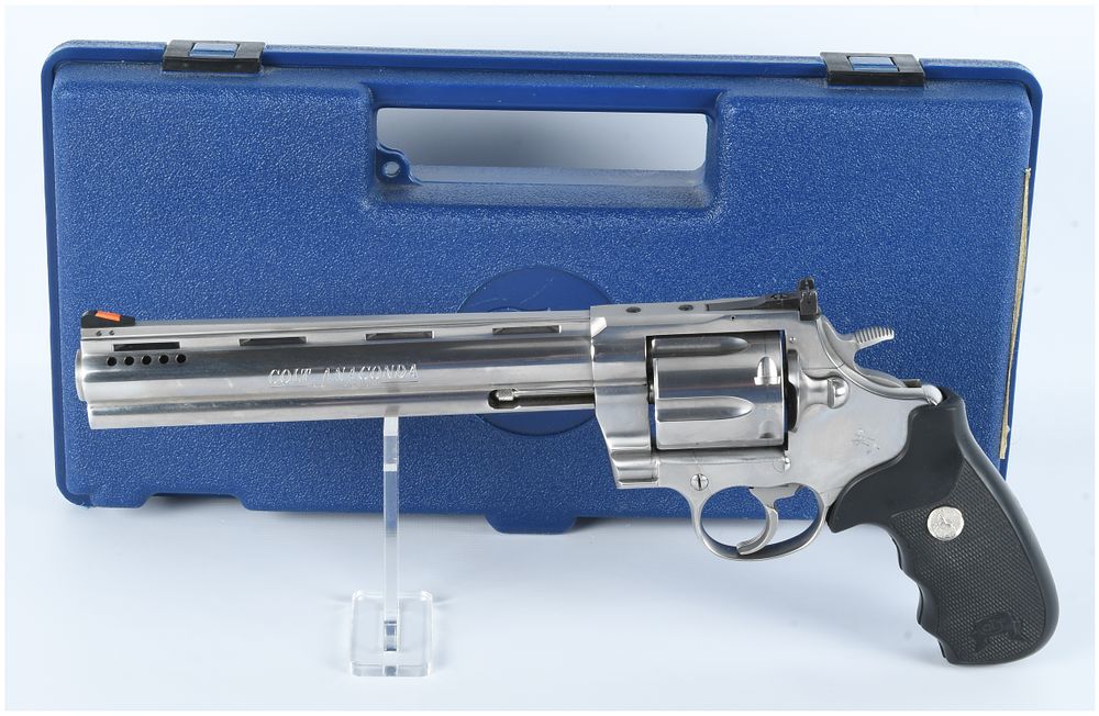 Lot 378: Colt Anaconda .44 Magnum Stainless Double Action Revolver with Case