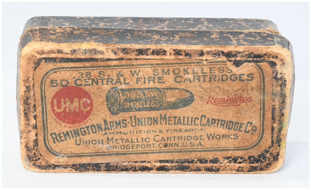 Lot 404: Vintage Remington UMC .38 S&W Smokeless 50 Central Fire Cartridges