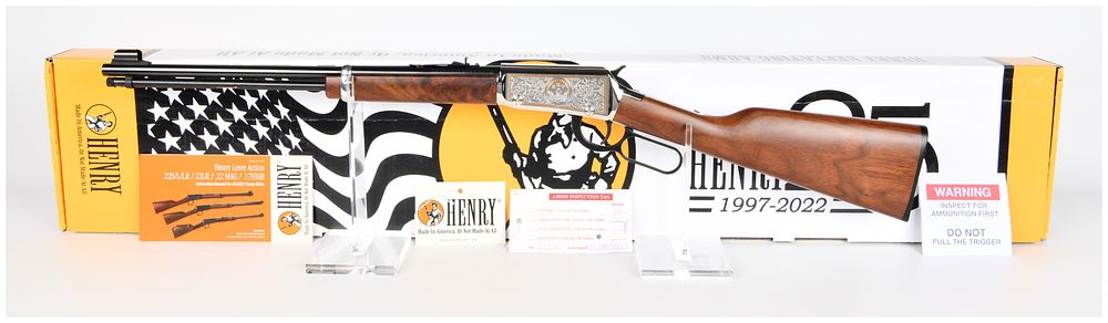Lot 413: Henry H001-25 Lever Action .22 S/L/LR 25th Anniversary Edition Rifle