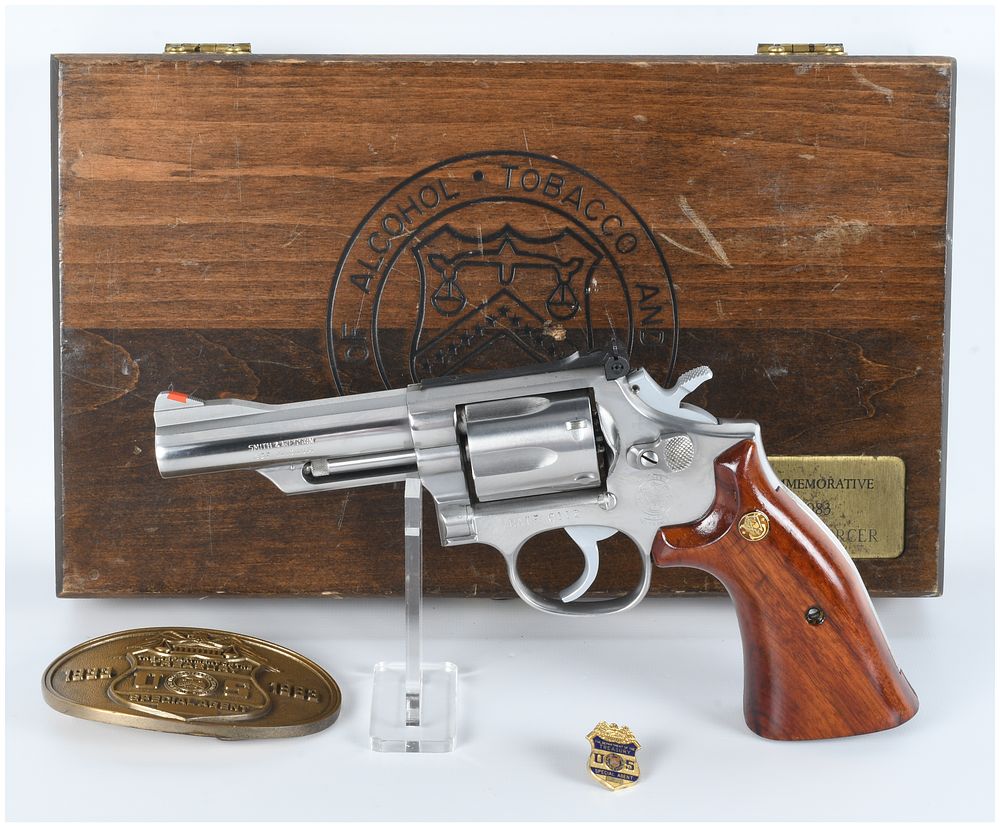 Lot 438: Smith & Wesson Model 66-2 .357 Magnum 1933-1983 ATF Commemorative Revolver with Presentation Case and Accessories