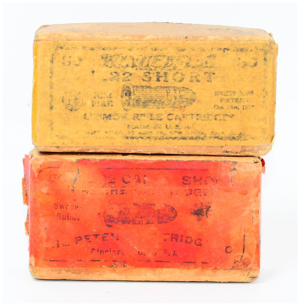 Lot 469: 100 Rounds of Vintage Winchester and Peters .22 Short Rim Fire Ammunition