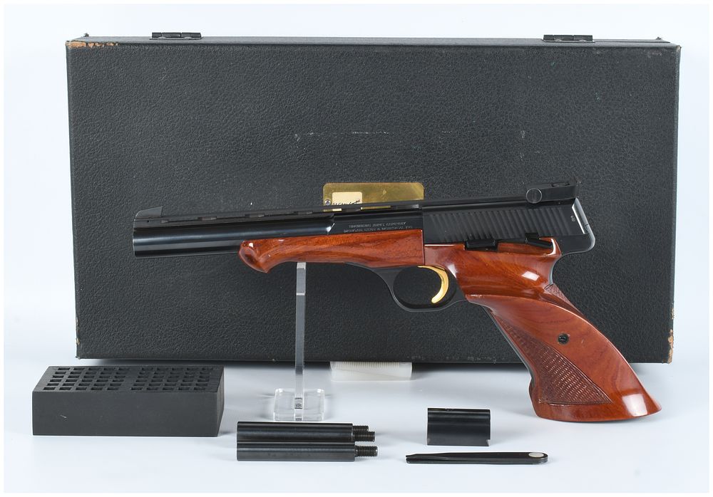 Lot 528: A Browning Medalist .22 LR Semi-Automatic Target Pistol with Case and Accessories