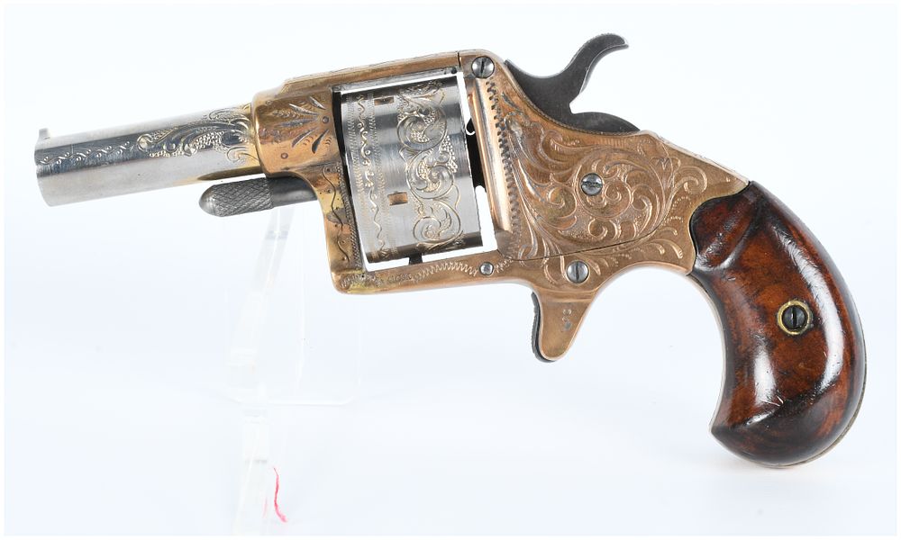 Lot 534: Late 19th Century Factory Engraved Colt House Model (Cloverleaf) Revolver, .41 Caliber