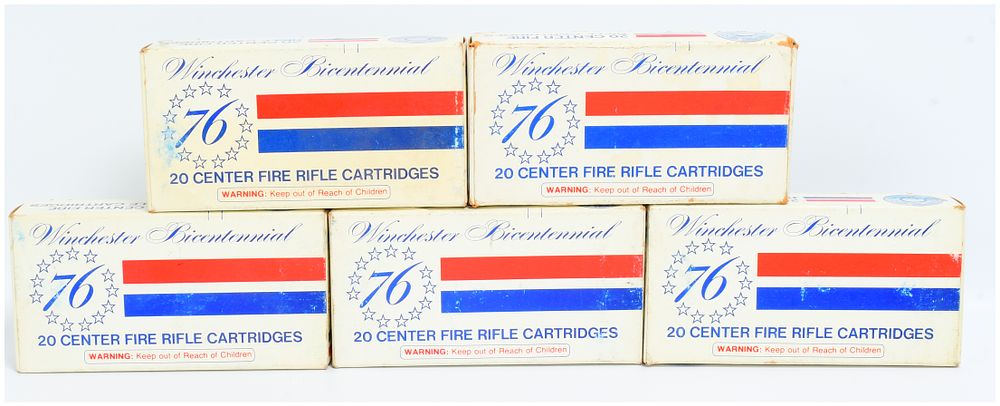 Lot 547: A Lot of 100 Rounds Winchester Bicentennial '76 30-30 Win 150gr Silvertip Commemorative Ammunition