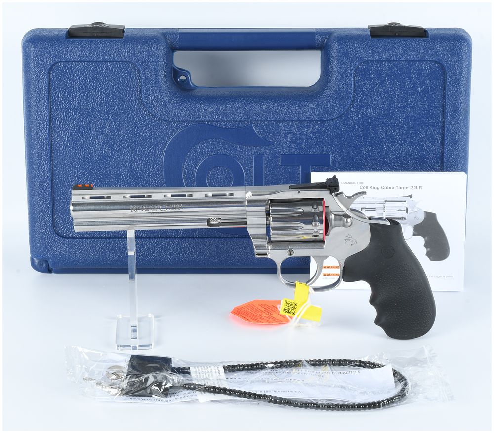 Lot 558: Colt King Cobra Target .22 LR Revolver, 6-inch Barrel, New in Box