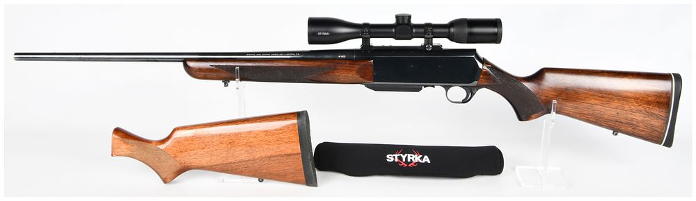 Lot 597: Browning BAR Semi-Automatic Rifle, 7mm Rem. Mag., with Scope and Spare Stock