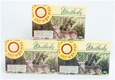60 Rounds of Weatherby .257 Weatherby Magnum 100gr. Spitzer Ultra-High Velocity Ammunition. This 