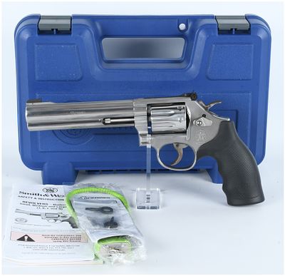Smith & Wesson Model 648-2 .22 WMR Revolver with Case and Accessories. A modern Smith & Wesson 