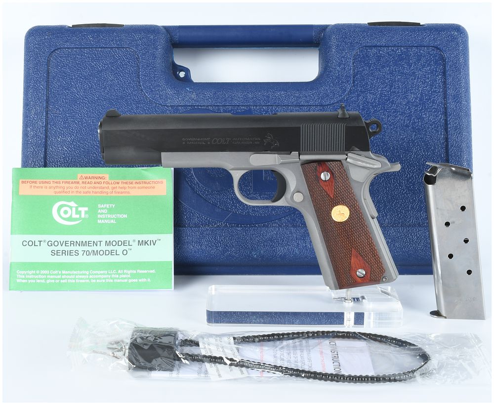 Lot 1031: Colt Government Model MKIV Series 70/Model O .45 ACP Semi-Automatic Pistol, Two-Tone