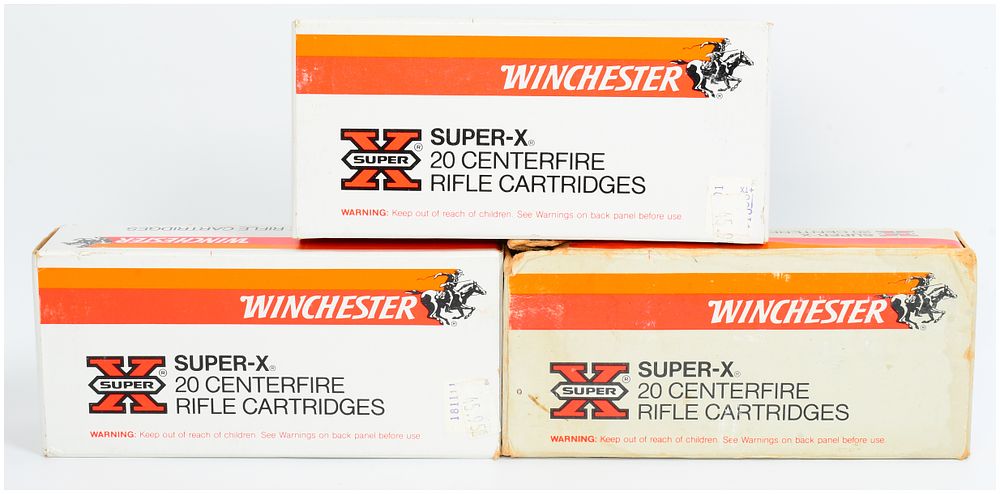 Lot 1072: 60 ROUNDS Winchester Super-X 250 Savage 100 Gr. Silvertip Centerfire Rifle Cartridges