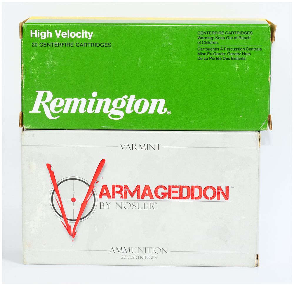 Lot 1081: 40 Rounds of .221 Remington Fireball Ammunition by Remington and Nosler