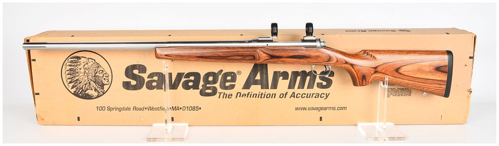 Lot 1088: Savage Arms Model 12 VLP-S Bolt-Action Rifle, .22-250 REM, with Original Packaging
