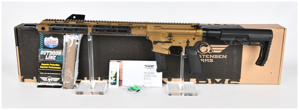 Lot 1112: Christensen Arms PCC CA9MM 9mm Carbine, Bronze, with 2 Mags
