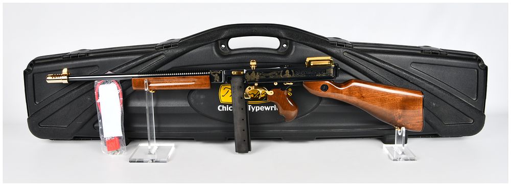 Lot 1172: Brand New Auto-Ordnance Thompson "John Wayne Tribute to the Military" Commemorative Rifle, JW-0013