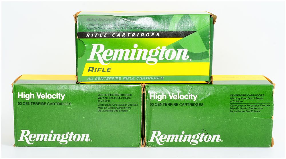 Lot 1225: Remington .22 Hornet 45 GR. Hollow Point Rifle Cartridges, 190 Rounds