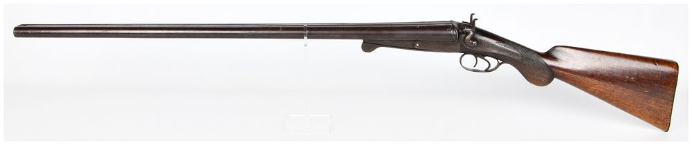 Lot 1242: Antique Side-by-Side Double-Barreled Hammer Shotgun with 32" Barrel