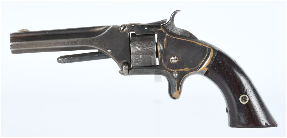 Lot 1263: Smith & Wesson Model No. 1, 2nd Issue Tip-Up Revolver, Serial No. 77052