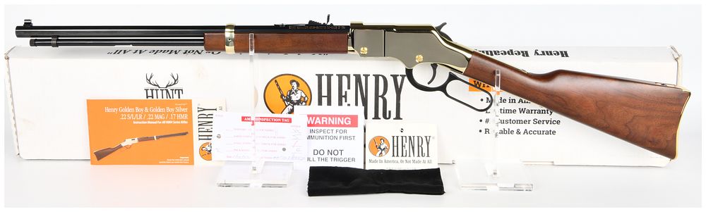 Lot 1292: Henry Golden Boy Model H004N18 .22 S/L/LR Lever Action Rifle, NRA 2018 Edition