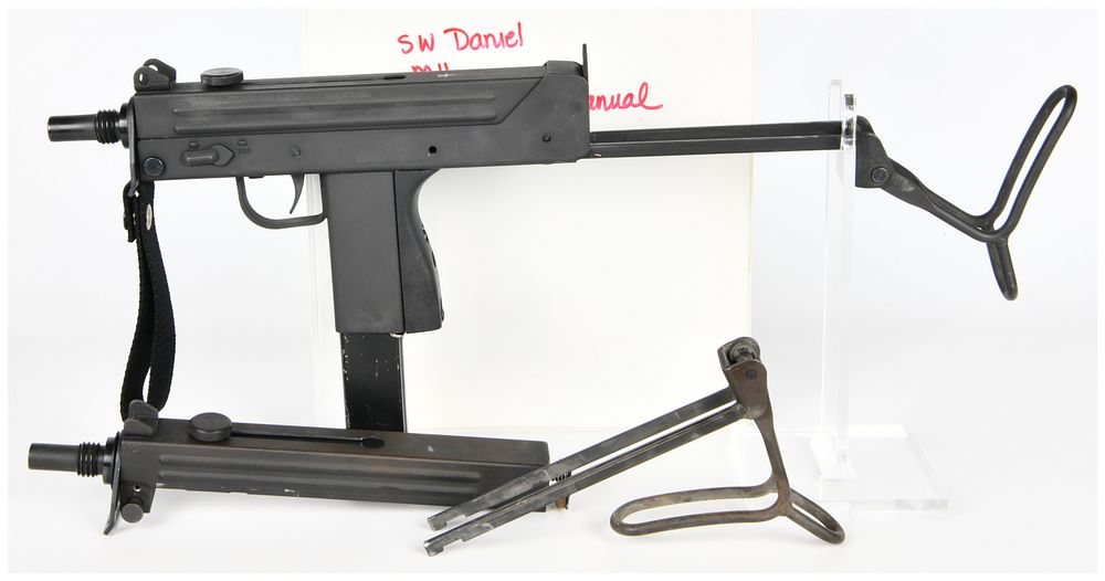 Lot 1304: SWD M11 9mm Transferrable Class 3 NFA Full Auto Submachine Gun with Spare Upper and Brace