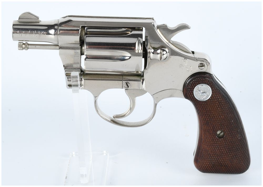 Lot 1389: Colt Cobra LW .38 Special Double-Action Revolver, Nickel Finish