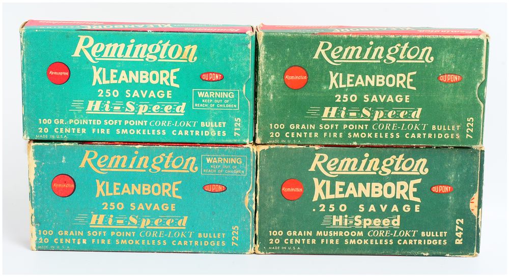 Lot 1390: 80 Rounds Remington Kleanbore Hi-Speed .250 Savage Ammunition