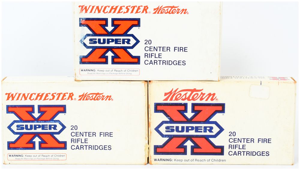 Lot 1396: 60 Rounds Winchester Western Super X .284 Winchester 150 gr. Power-Point Rifle Cartridges