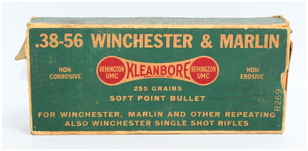 Lot 1408: 20 Rounds of Remington Kleanbore .38-56 Winchester & Marlin Rifle Ammunition