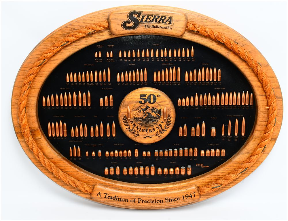 Lot 1457: Sierra The Bulletsmiths 50th Anniversary Limited Edition Bullet Display Board