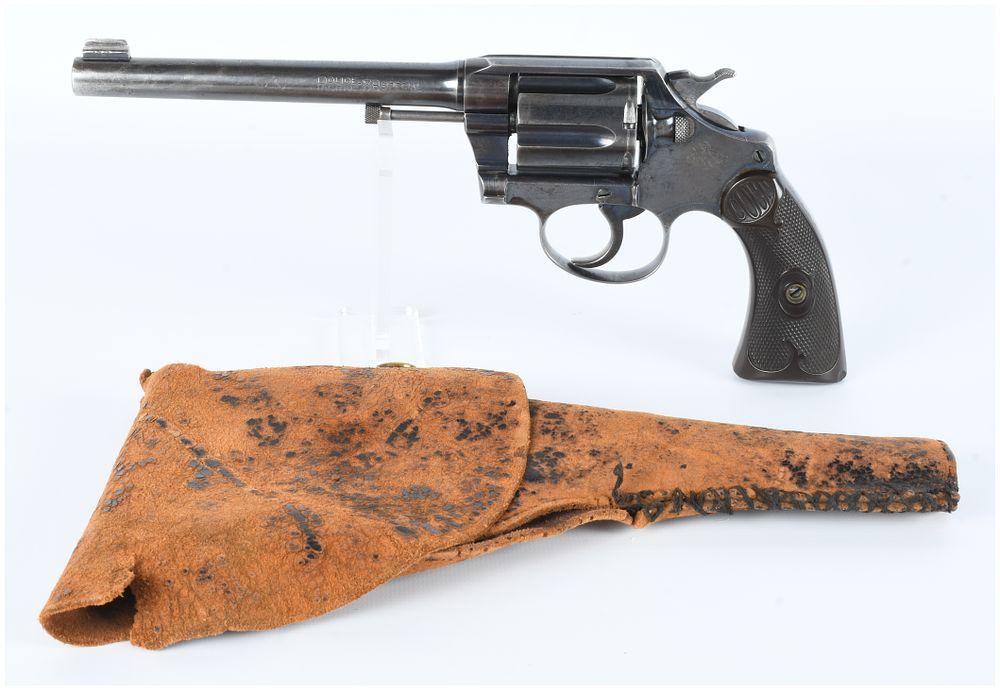 Lot 1497: A Colt Police Positive .38 Special Double-Action Revolver with 6" Barrel and Holster