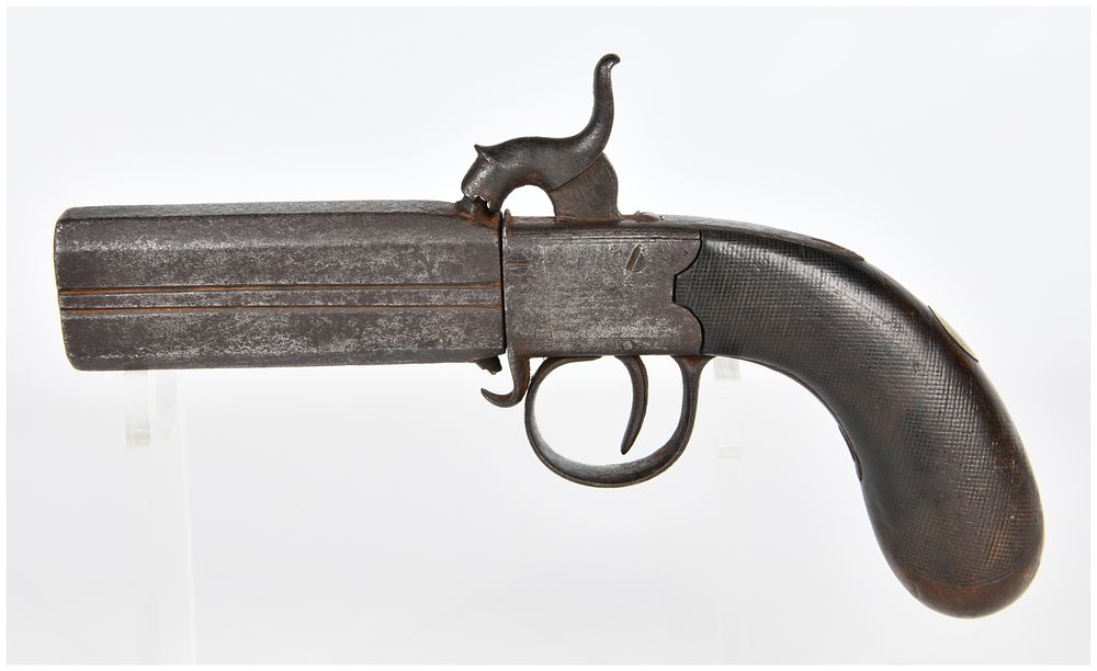 Lot 1536: Antique 19th-Century Percussion Box-Lock Pepperbox Pistol