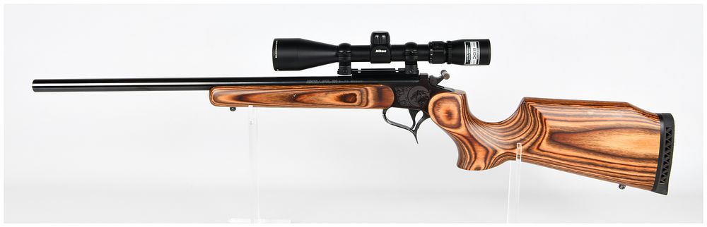 Lot 1550: Thompson Center Contender Single-Shot Rifle in 7-30 Waters with Nikon Buckmasters II Scope