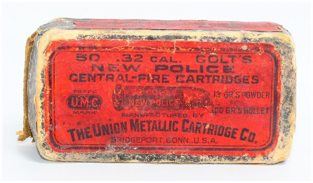 Lot 1558: 50 Rounds Union Metallic Cartridge Co. .32 Cal. Colt's New Police Central-Fire Cartridges
