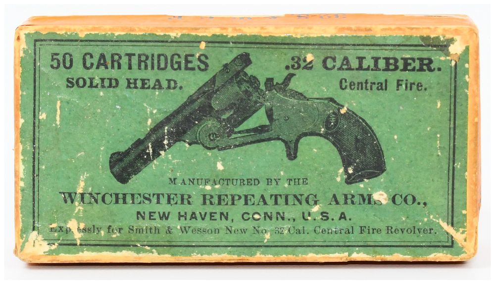 Lot 1588: Winchester Repeating Arms Co. .32 Cal. Central Fire Cartridges, 50 ROUNDS, Dated 1898