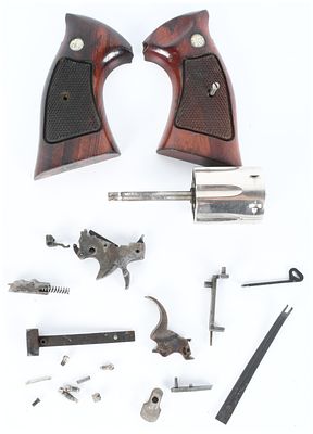 Smith & Wesson Revolver Disassembled Parts Lot .357 Magnum. A collection of disassembled parts 