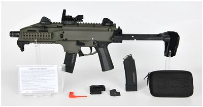 CZ Scorpion EVO 3 S1 Semi-Automatic Pistol in 9x19mm (BBL 7.7) Serial Number D126920. This lot 