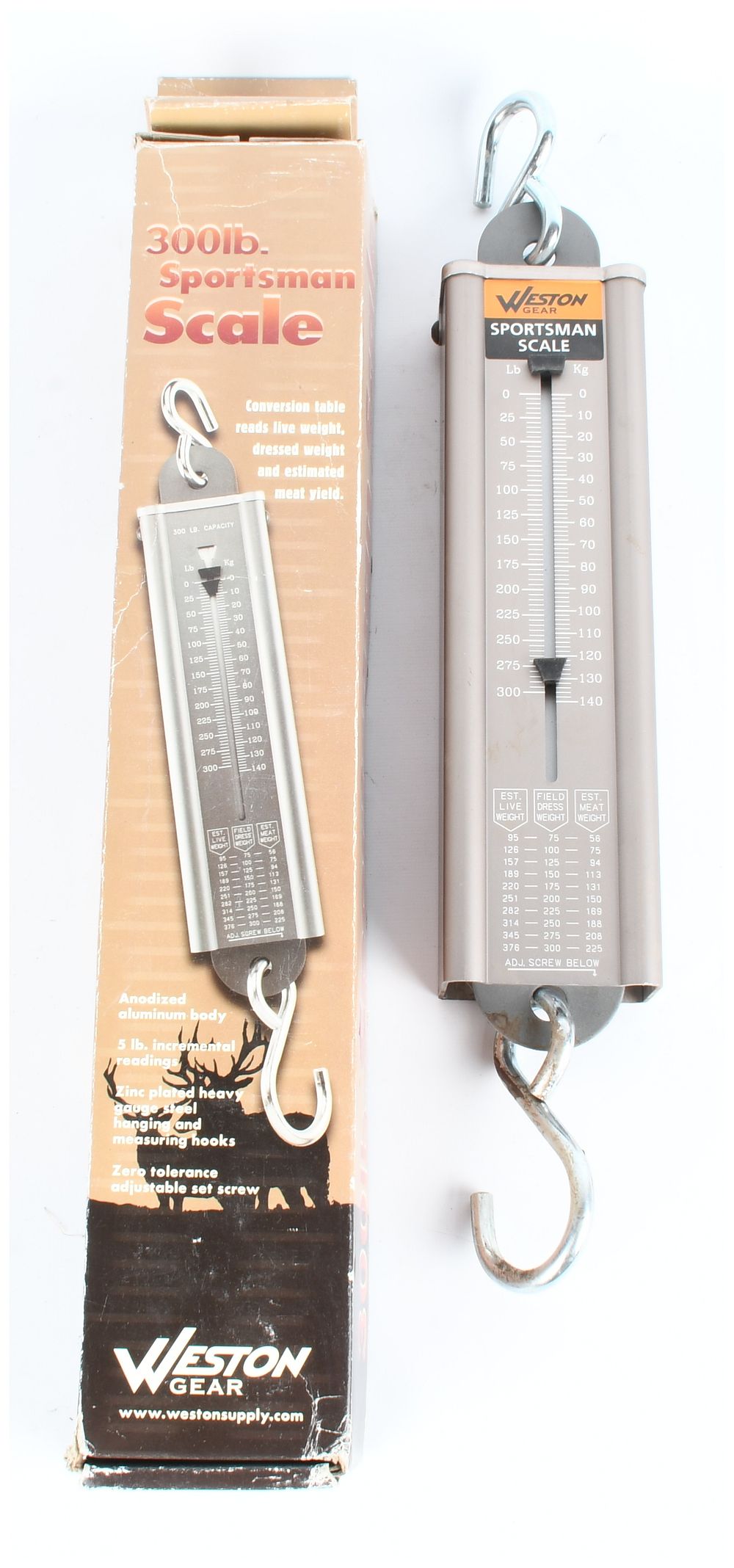 Lot 62: Weston Gear 300 Lb. Sportsman Hanging Spring Scale with Original Box