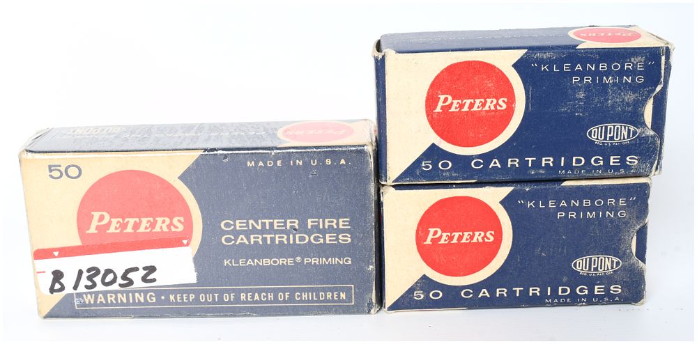 Lot 100: Peters Cartridge Company Vintage Ammunition Lot 150 Rounds .25 ACP 6.35 MM