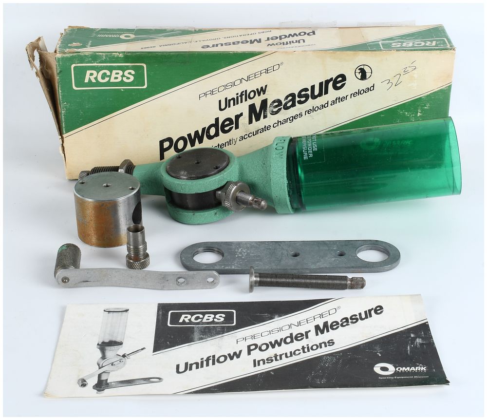 Lot 115: RCBS Precisioneered Uniflow Powder Measure Reloading Equipment
