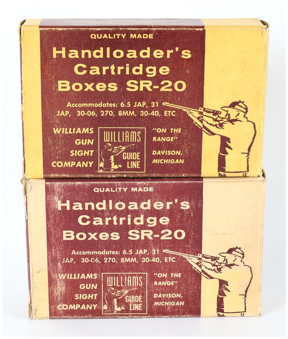 Lot 130: Lot of 40 Vintage Winchester .220 Swift Ammunition in Williams Handloader's Boxes