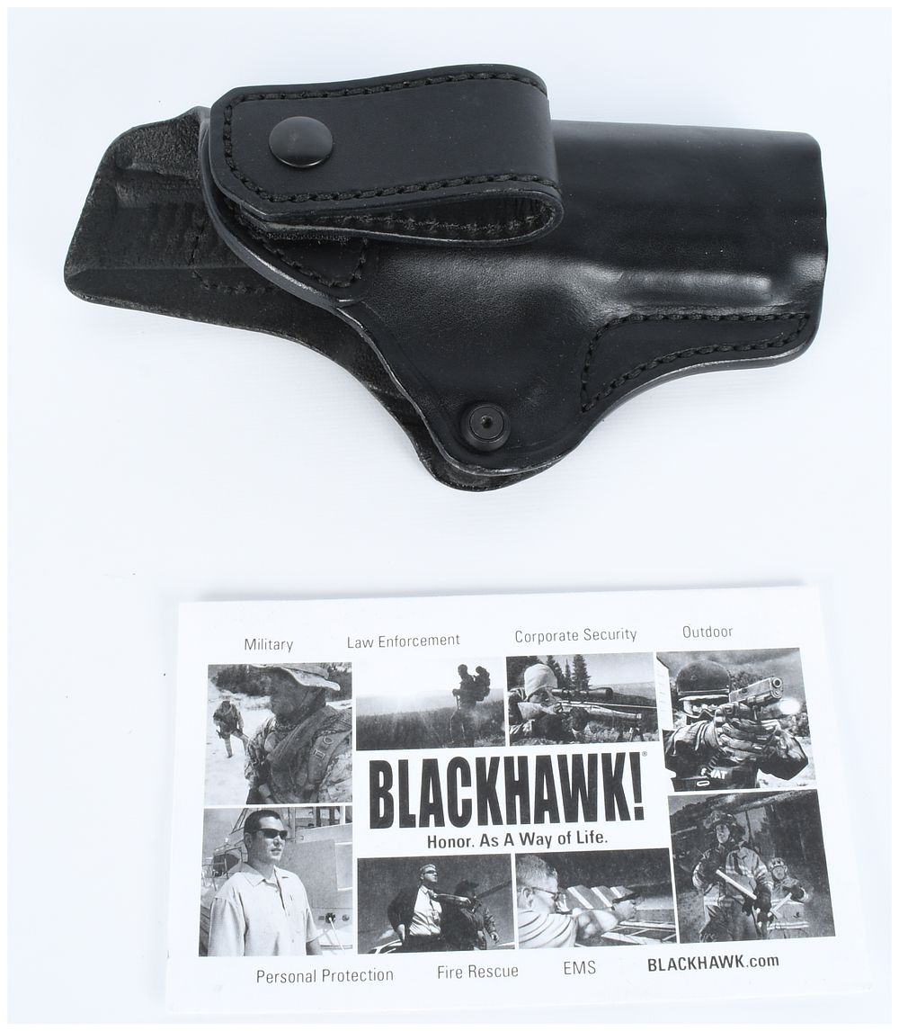 Lot 137: Blackhawk CQC Leather Inside-the-Waistband Holster for S&W M&P 9/40 4.0 Inch
