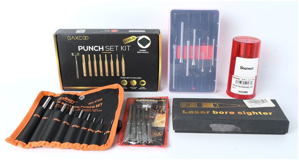 Lot 140: A Collection of Six Gunsmithing and Precision Tool Sets including Gaxcoo and Starrett