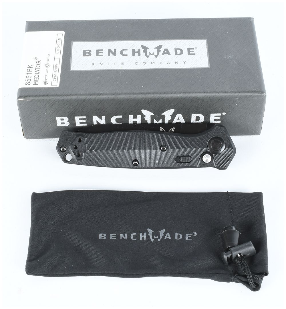 Lot 149: Benchmade 8551BK Mediator Automatic Folding Knife CPM-S90V