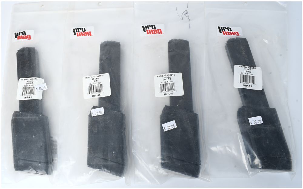 Lot 176: ProMag Collection of Four Hi-Point 4095TS .45 S&W 15-Round Magazines