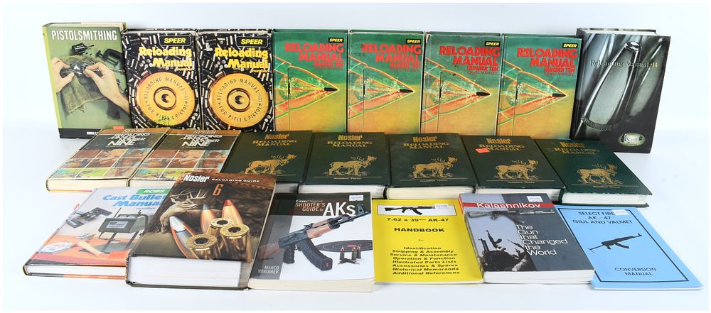 Lot 205: A Collection of 20 Firearms Reference Books and Reloading Manuals