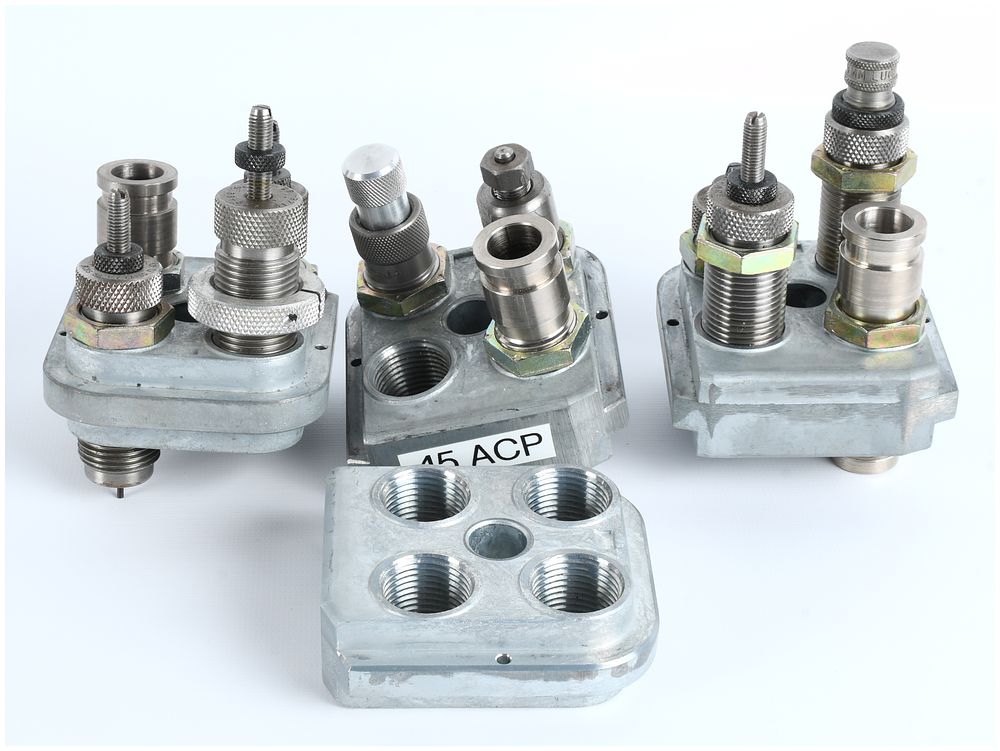 Lot 230: Dillon Precision A Collection of 4 Reloading Toolheads and Dies for RL 550/XL 650 Progressive