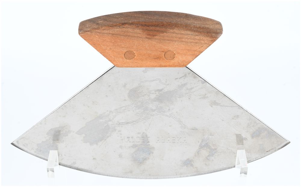Lot 302: Alaskan Souvenir Ulu Knife with Wood Handle and Valdez Inscription