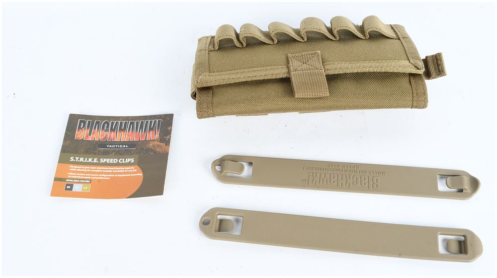 Lot 332: A Group of 4 BLACKHAWK! Tactical Gear Items including Shotgun Shell Pouch and S.T.R.I.K.E. Speed