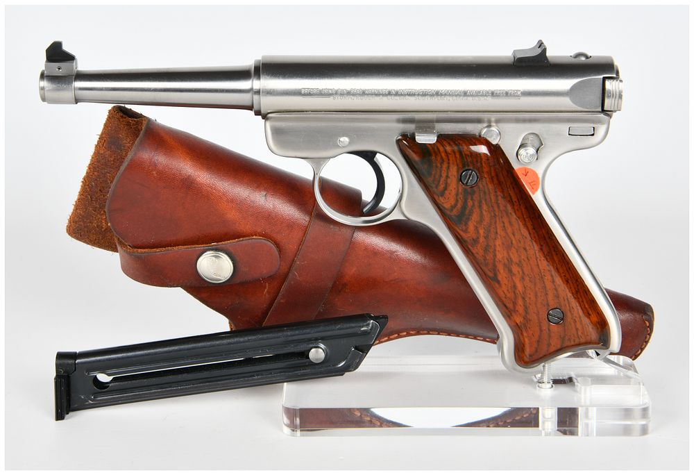Lot 378: Ruger MK II Semi-Automatic Pistol .22 Cal. Long Rifle Stainless Steel 211-64400