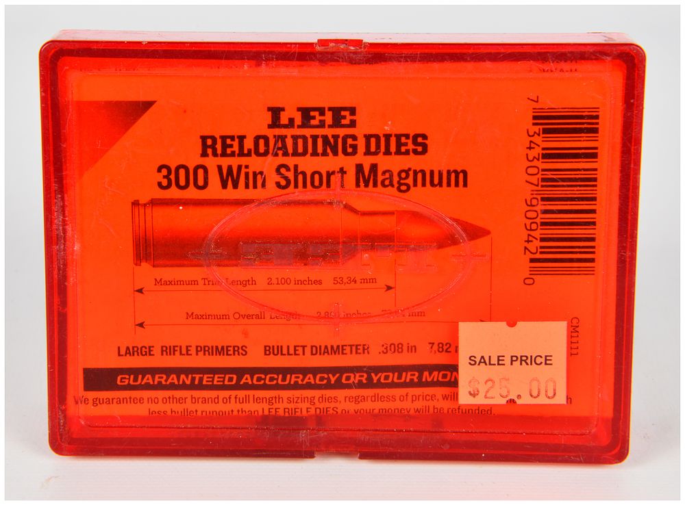 Lot 439: Lee Reloading Dies Set for 300 Winchester Short Magnum Caliber